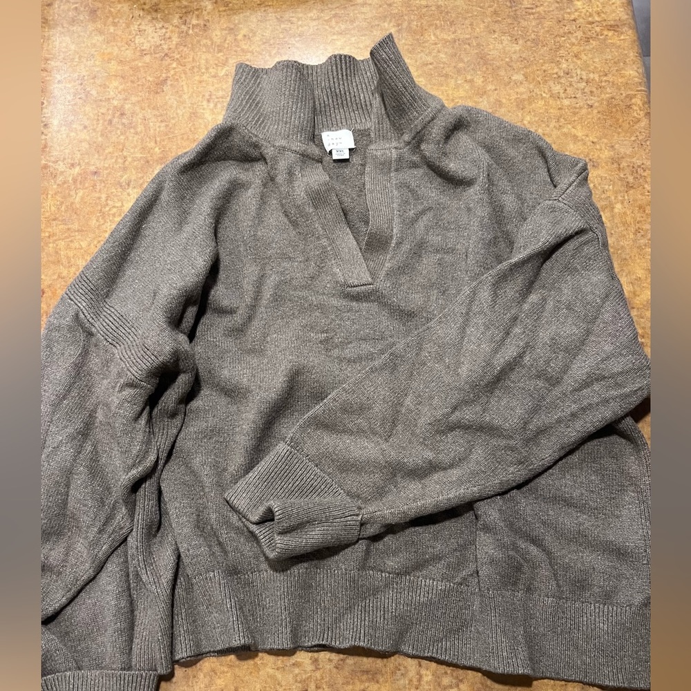 Target V-Neck Collared Sweater